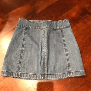 Free people denim mini skirt